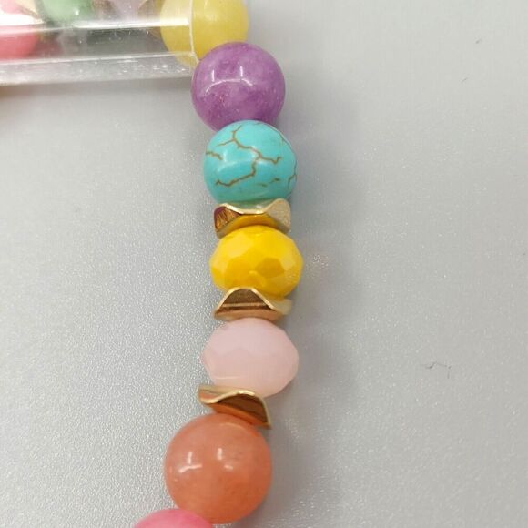 Set of 2 Cross Gold Tone Bracelet Beaded Hammered Catholic Religious Easter Gift - Picture 5 of 15